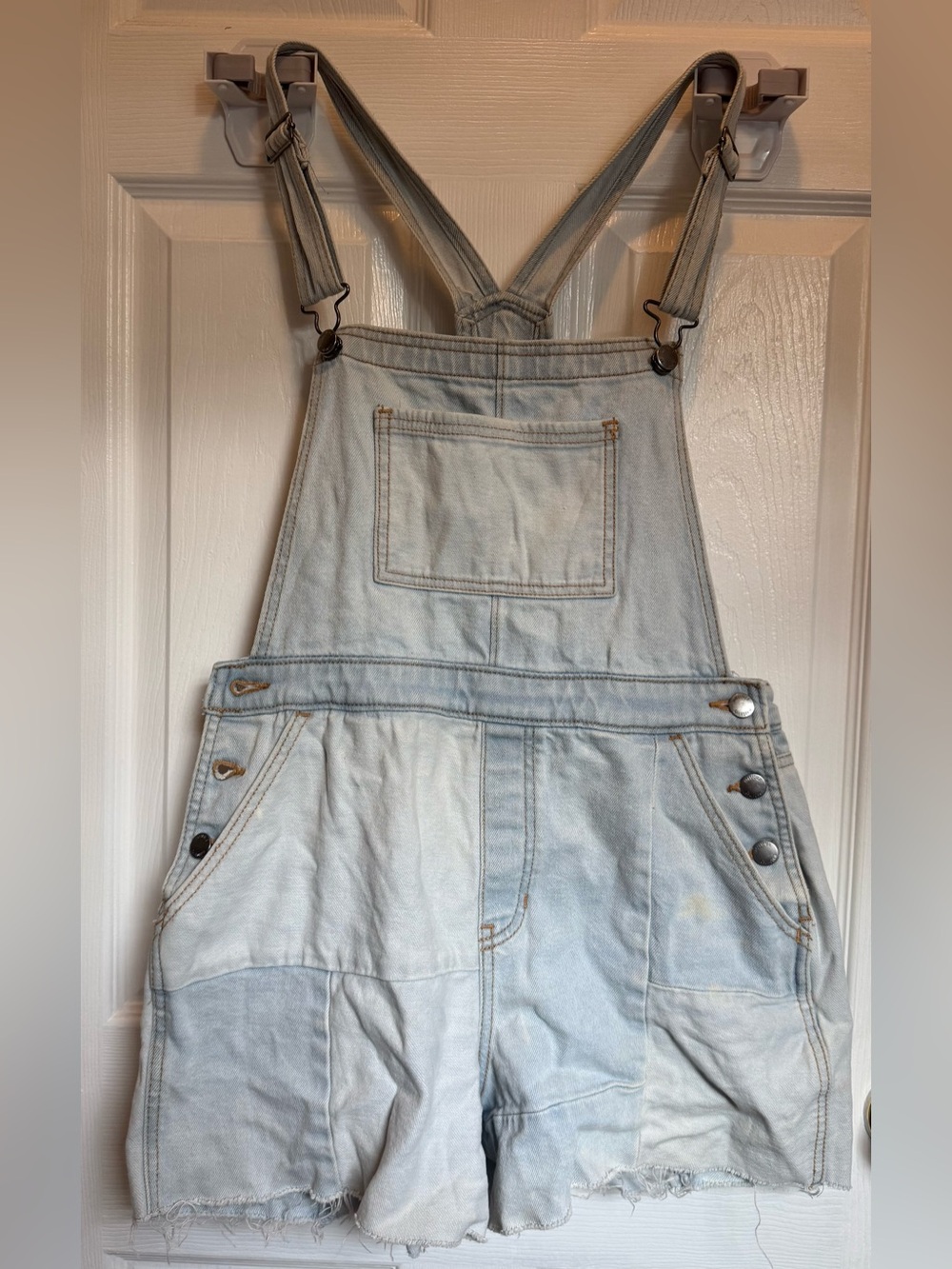 Hollister jean short overalls
